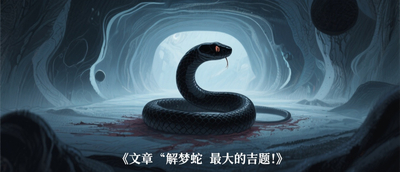 夢到黑蛇是最大的吉兆