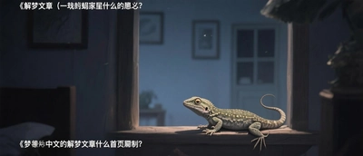 夢見壁虎在家裡是什麼徵兆